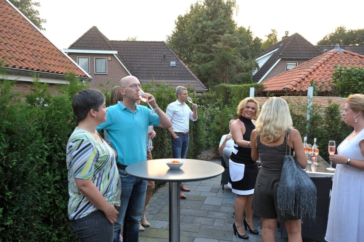 Foto achter de schermen netwerk evenement